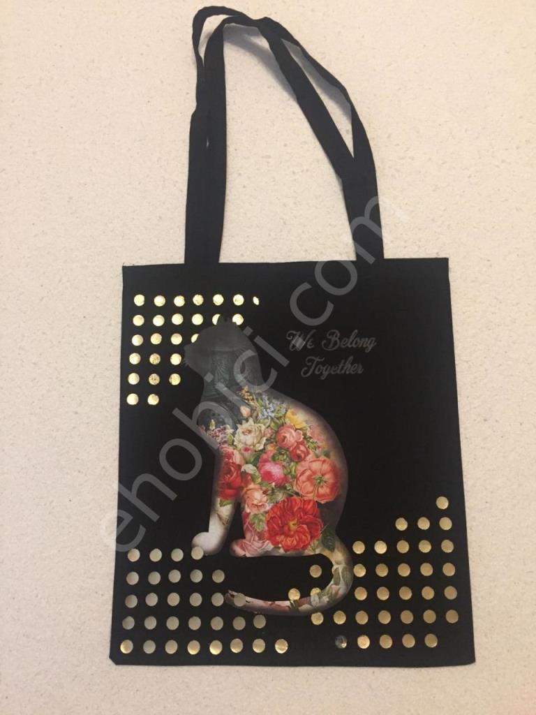 Baskılı Kumaş Çanta 35x40cm CK-028