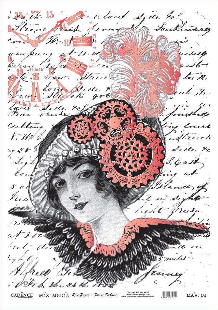 Cadence Mix Media Varak Pirinç Dekopaj MAV-03 ROSE GOLD