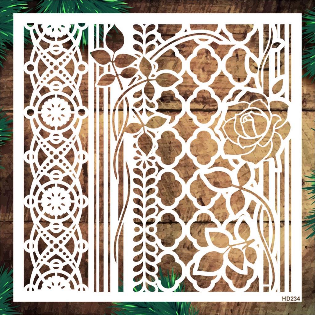 Duvar Dekor Stencil Şablon (40x40) HD-234