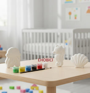 Ehobici Taş Boyama Seti Ahtapot & Deniz Atı & İstiridye 6 Renk Akrilik Boya 5ml + Fırça