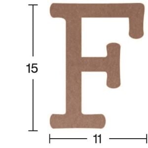 Harf Ahşap Obje 18mm - F