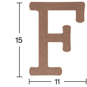 Harf Ahşap Obje 18mm - F