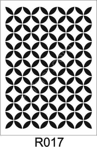 Ardışık Desen Stencil Şablon (25x35) R-017