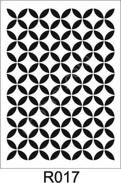 Ardışık Desen Stencil Şablon (25x35) R-017