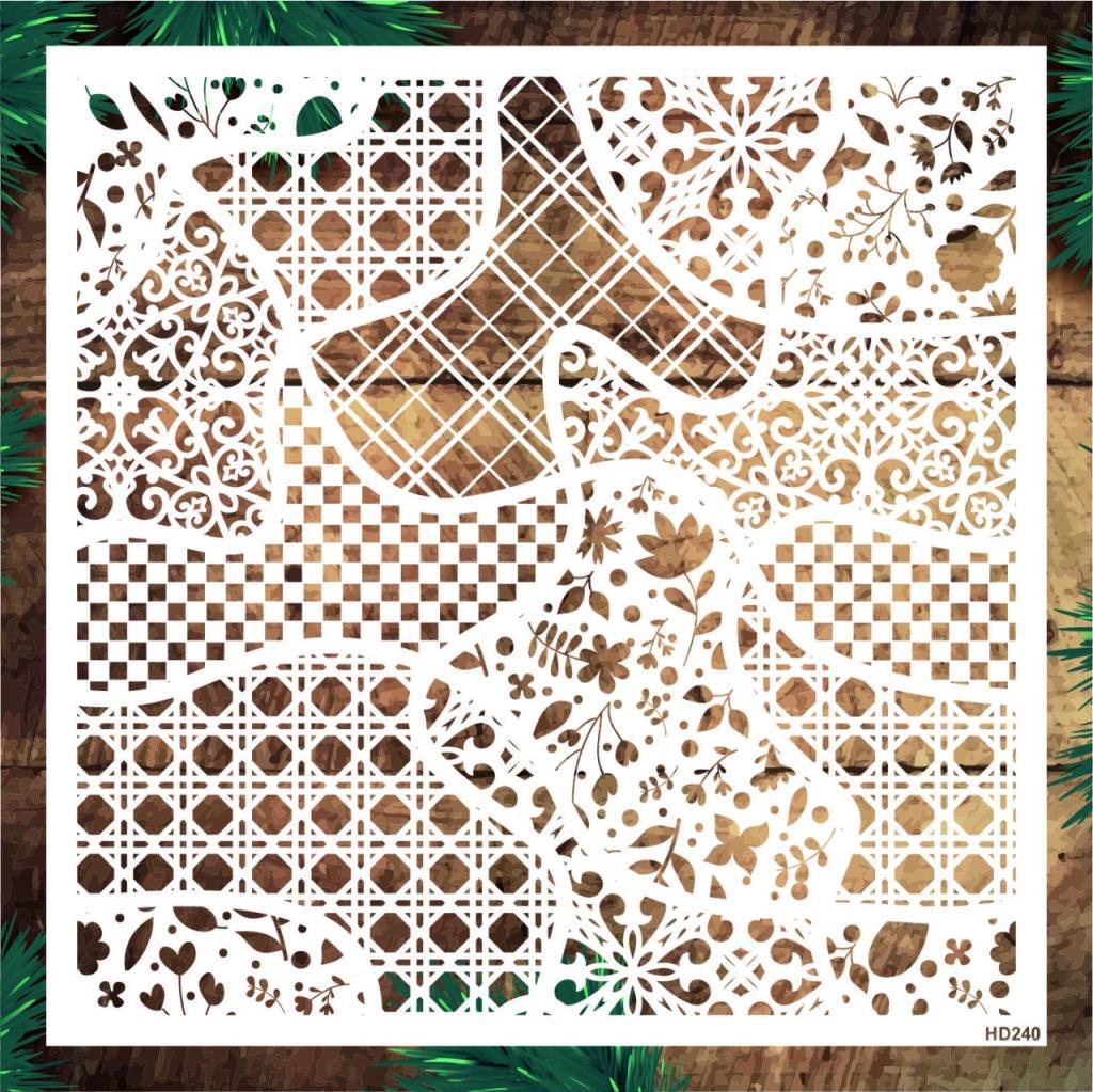 Duvar Dekor Stencil Şablon (40x40) HD-240