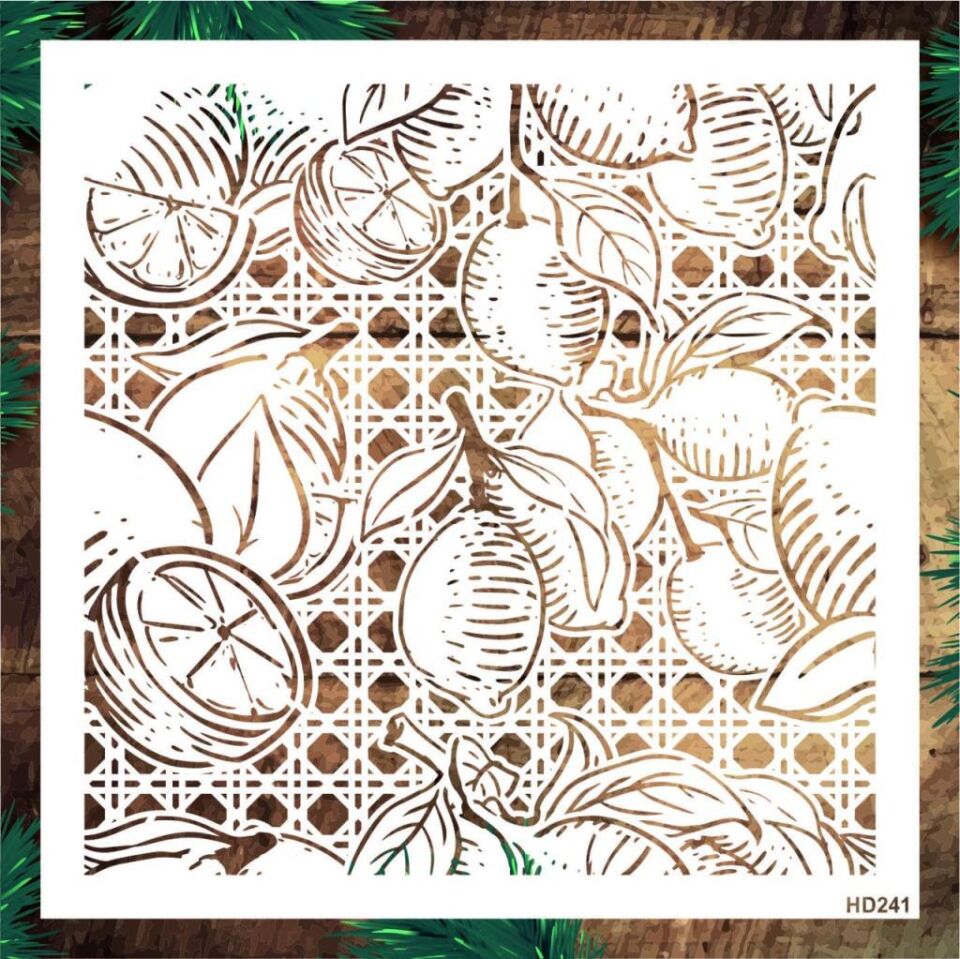 Limon Hazeran Stencil Şablon (25x25) HD-241