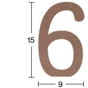 Rakam Ahşap Obje 18mm - 6