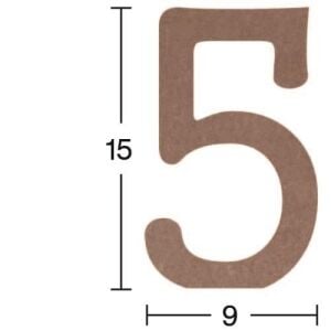 Rakam Ahşap Obje 18mm - 5