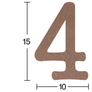 Rakam Ahşap Obje 18mm - 4