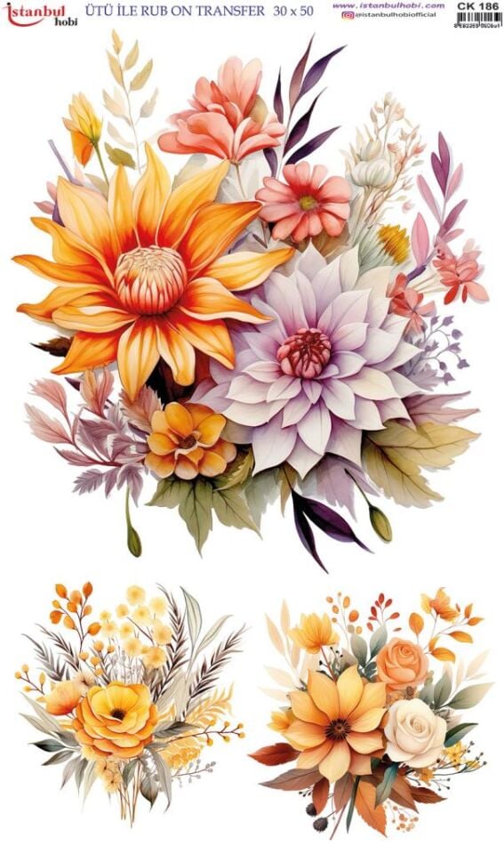 Ütü İle Rub On Transfer Kağıdı 30x50cm CK186