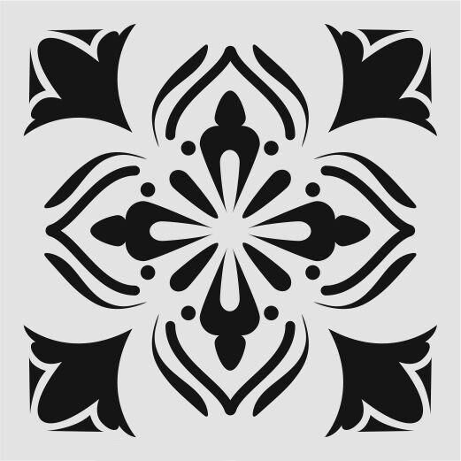 Kare ve Fayans Desenler Stencil Şablon (33x33) KA-069