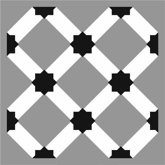 Boyutlu Kare Fayans Desenler Stencil Şablon (33x33) KA-072A