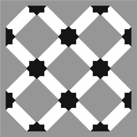 Boyutlu Kare Fayans Desenler Stencil Şablon (33x33) KA-072A