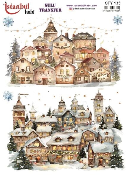 Yılbaşı Sulu Transfer 25x35cm STY135