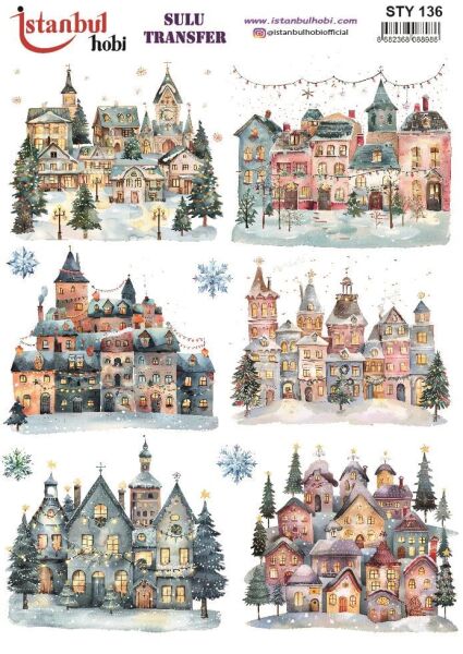 Yılbaşı Sulu Transfer 25x35cm STY136