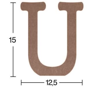 Harf Ahşap Obje 18mm - U