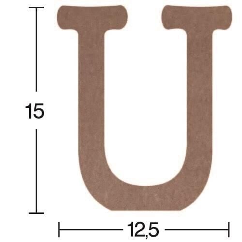 Harf Ahşap Obje 18mm - U