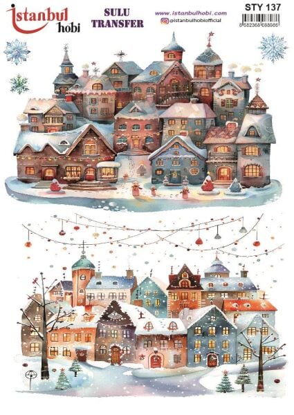 Yılbaşı Sulu Transfer 25x35cm STY137