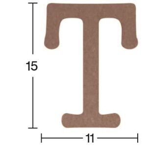 Harf Ahşap Obje 18mm - T