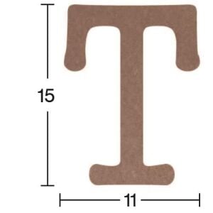 Harf Ahşap Obje 18mm - T