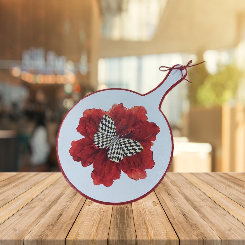 Yuvarlak Ahşap Sunumluk 39x26cm