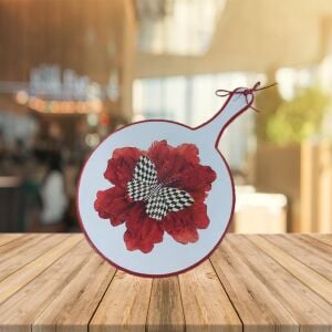 Yuvarlak Ahşap Sunumluk 39x26cm