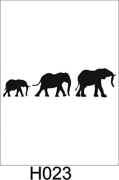 Hayvan Temalı Desenler Stencil Şablon (20x40) H-023