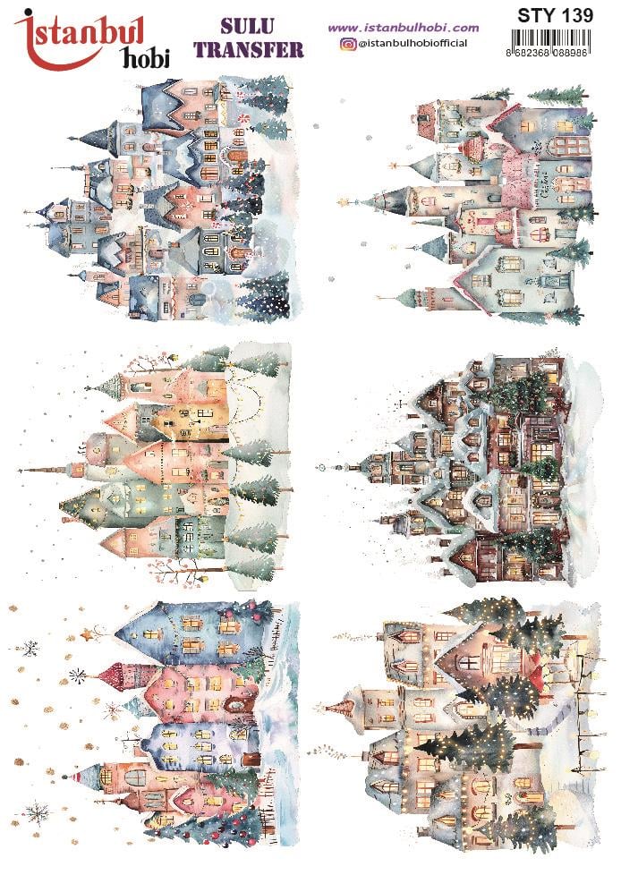 Yılbaşı Sulu Transfer 25x35cm STY139