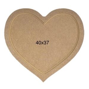 Ahşap Kalpli Tepsi 40x37cm T713