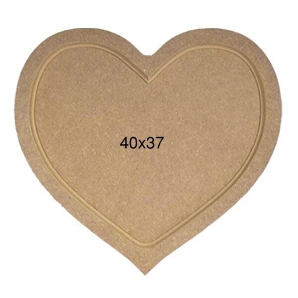 Ahşap Kalpli Tepsi 40x37cm T713