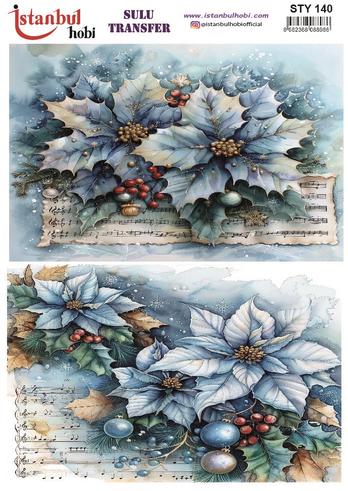 Yılbaşı Sulu Transfer 25x35cm STY140