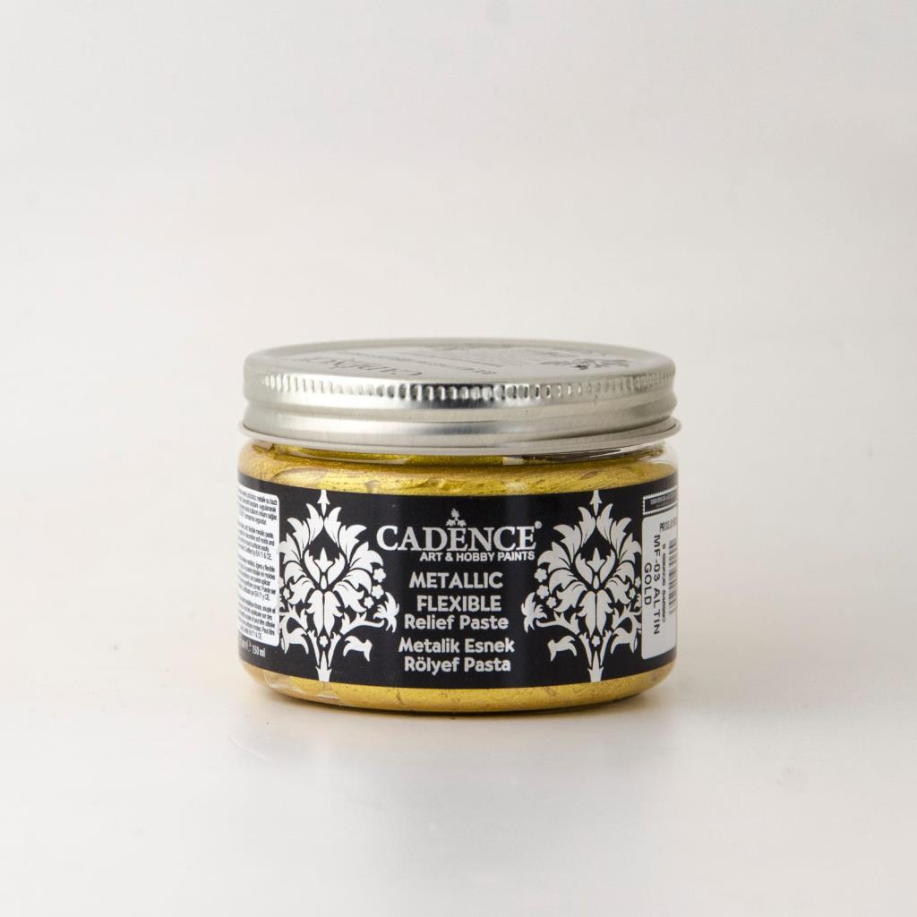 Cadence Metalik Esnek Rölyef Pasta MF03 Altın 150ML