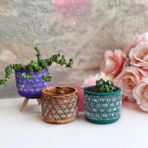 Dantel Desen Saksı 6,5x8cm