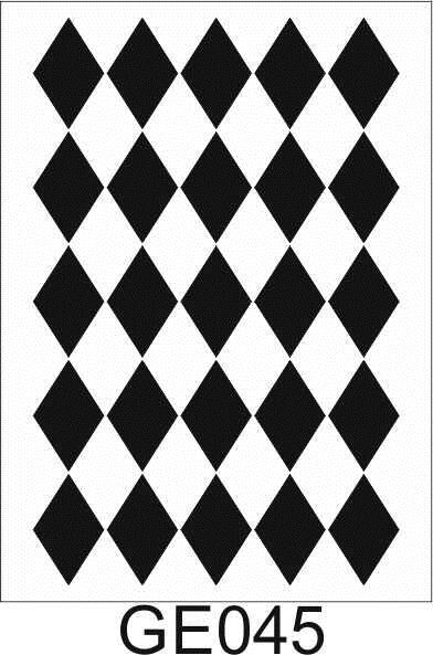 Geometrik Desenler Stencil Şablon (35x50) GE-045