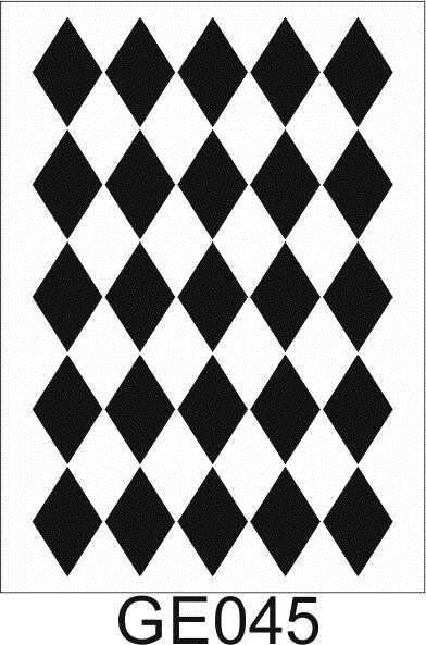Geometrik Desenler Stencil Şablon (35x50) GE-045