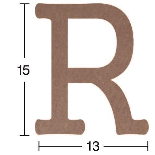 Harf Ahşap Obje 18mm - R