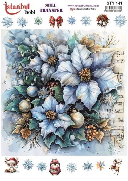 Yılbaşı Sulu Transfer 25x35cm STY141