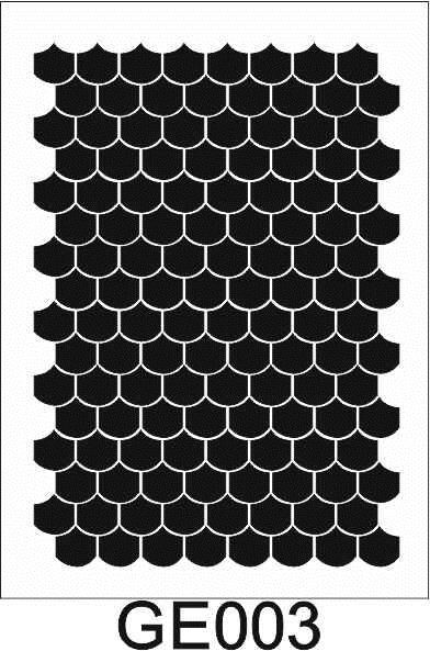 Geometrik Desenler Stencil Şablon (15x20) GE-003