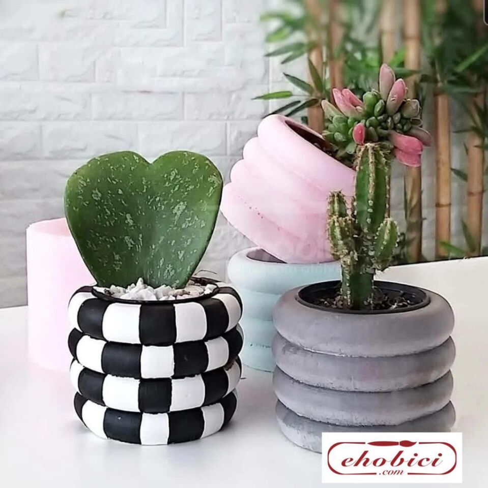 Halka Silindir Saksı 7,5x5,8cm