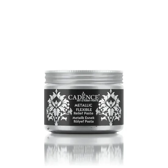 Cadence Metalik Esnek Rölyef Pasta MF06 Gümüş 150ML