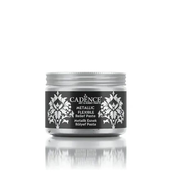 Cadence Metalik Esnek Rölyef Pasta MF06 Gümüş 150ML