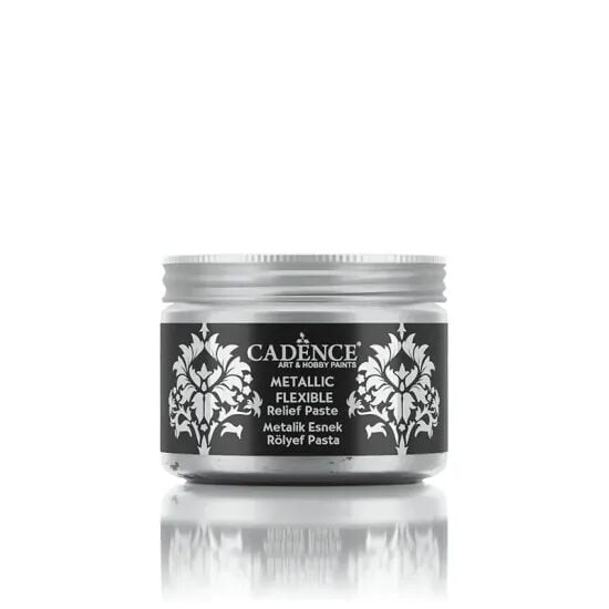 Cadence Metalik Esnek Rölyef Pasta MF06 Gümüş 150ML