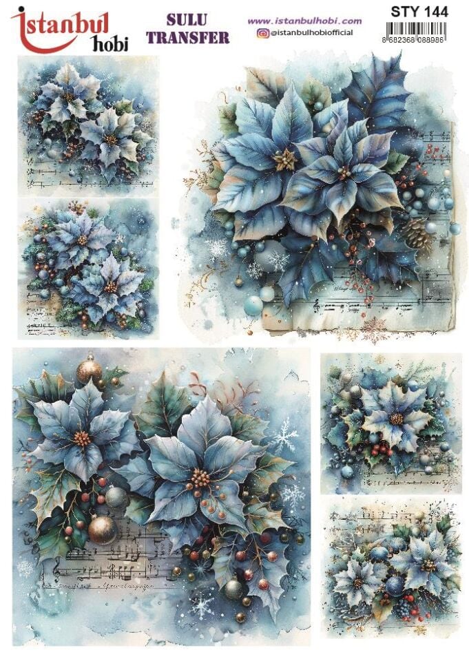 Yılbaşı Sulu Transfer 25x35cm STY144
