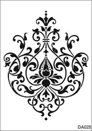 Damask Desen Stencil Şablon (35x50) DA-025