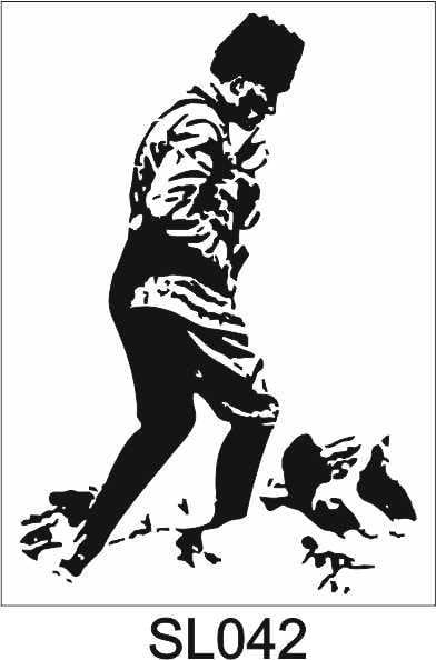 Siluet Desenler Stencil Şablon (50x70) SL-042