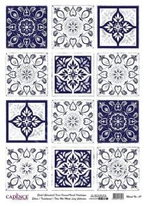 Cadence Desenli Gümüş Varak Pirinç Dekoapaj Kağıdı - Model 047