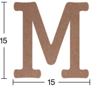 Harf Ahşap Obje 18mm - M