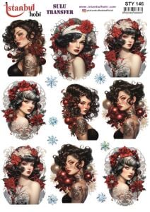 Yılbaşı Sulu Transfer 25x35cm STY146