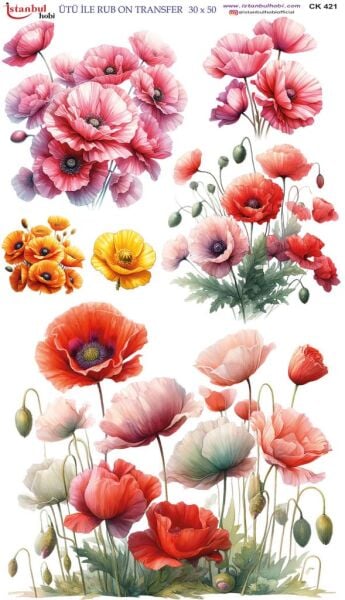 Ütü İle Rub On Transfer Kağıdı 30x50cm CK421