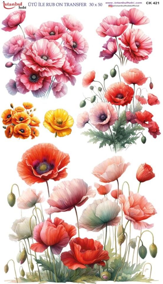 Ütü İle Rub On Transfer Kağıdı 30x50cm CK421